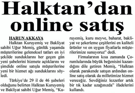 Halktan’dan online satış
